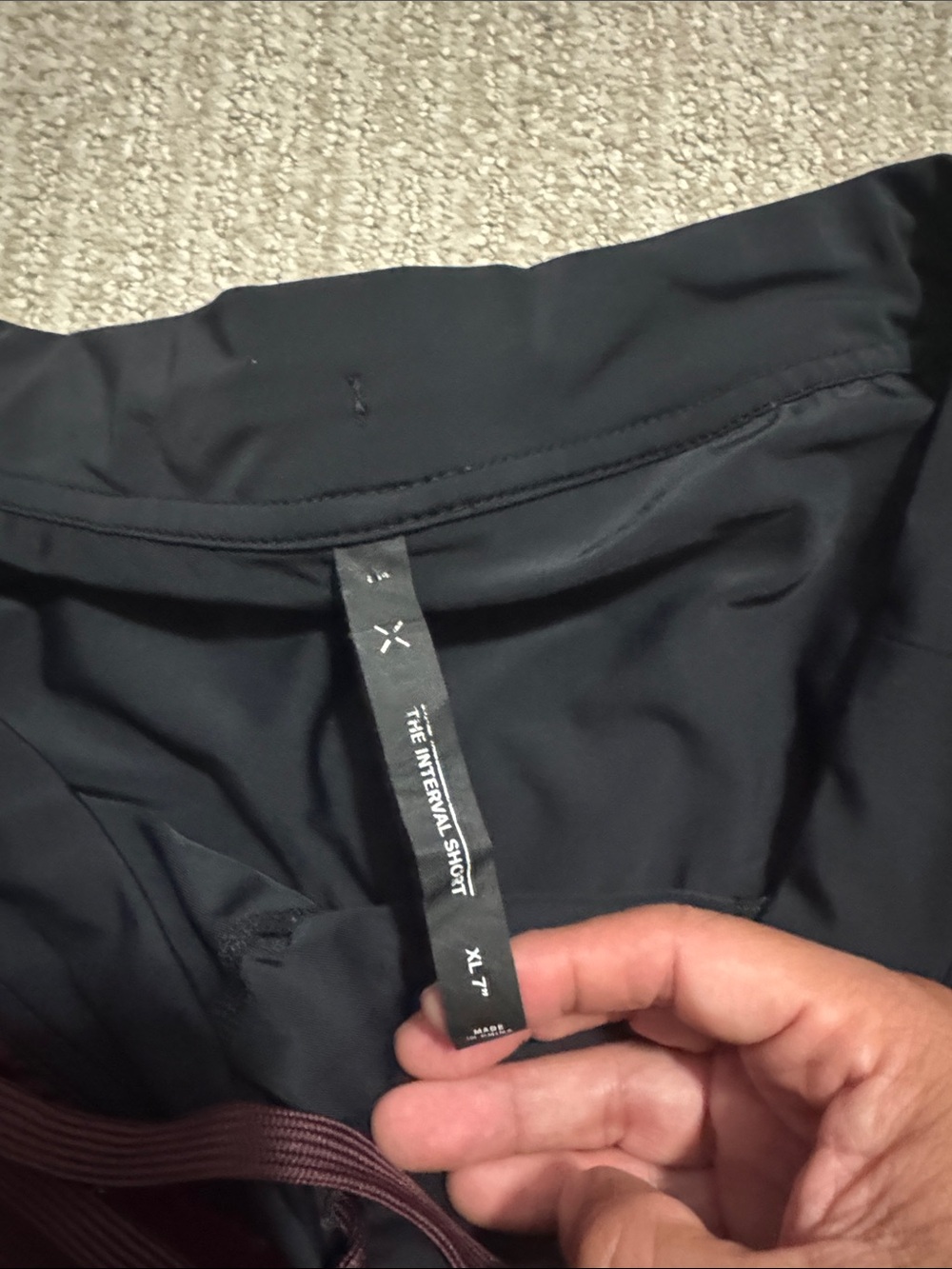 Ten Thousand Mens XL Burgundy Interval Shorts 7" Lined Zip Pocket Training - Picture 6 of 9